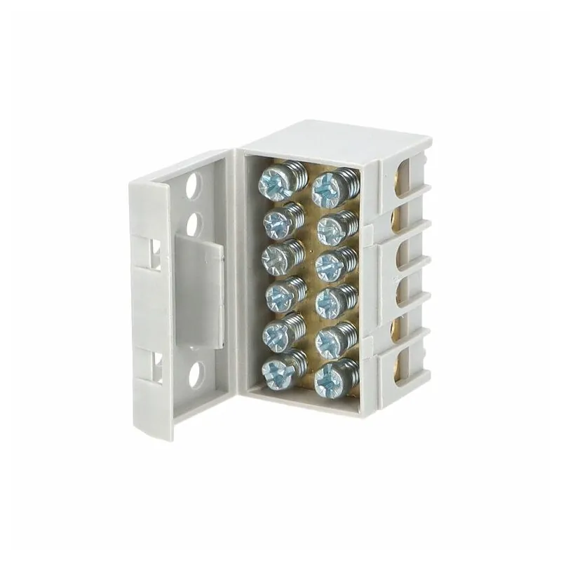 POLLMANN 2020238 Můstek A 8+4 (svork.8x16mm2, 4x25mm2) krytý dvouřadý, IP20, šedý, 130A, na DIN Velkoobchod