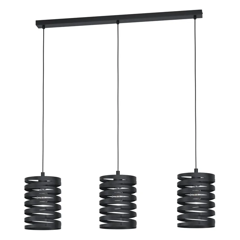 Aktuální EGLO 99347 CREMELLA Závěsné svítidlo 3xE27 max 3x40W černá