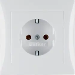 BERKER 47428989 Zásuvka, SCHUKO, 16 A, 250 V ~ s rámečkem, bezšroub. svorky, komplet, Berker S.1, bílá, lesk Výprodej