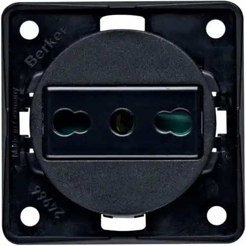 BERKER 962512503 Zásuvka s ochranným kontaktem, IT, Integro, černá, matná Rychlé Dodání