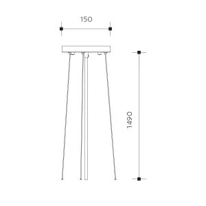 PANLUX PN31400019 Montážní set pro zavěšení ITAKA 150cm Exkluzivní