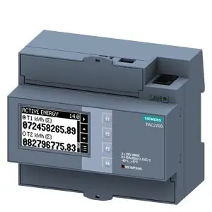 SIEMENS 7KM2200-2EA40-1EA1 SENTRON, measuring device, 7KM PAC2200, LCD, L-L: 400 V, L-N: 230 V, 65 A, strd rail instr., 3-phase, Modbus TCP, apparent /active/reactive energy, self-powered, screw termi Akční Cena