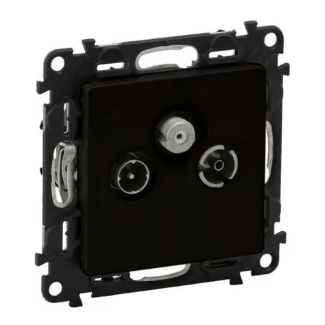 LEGRAND 756352 Valena LIFE, Zásuvka TV-RD-S hvězda, černá Záruka V Ceně