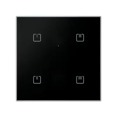 ELKO-EP 8976 RFGB-40B/MT Dotykový skleněný ovladač - 4 tlačítka, black sharp MATTER Akční Nabídka