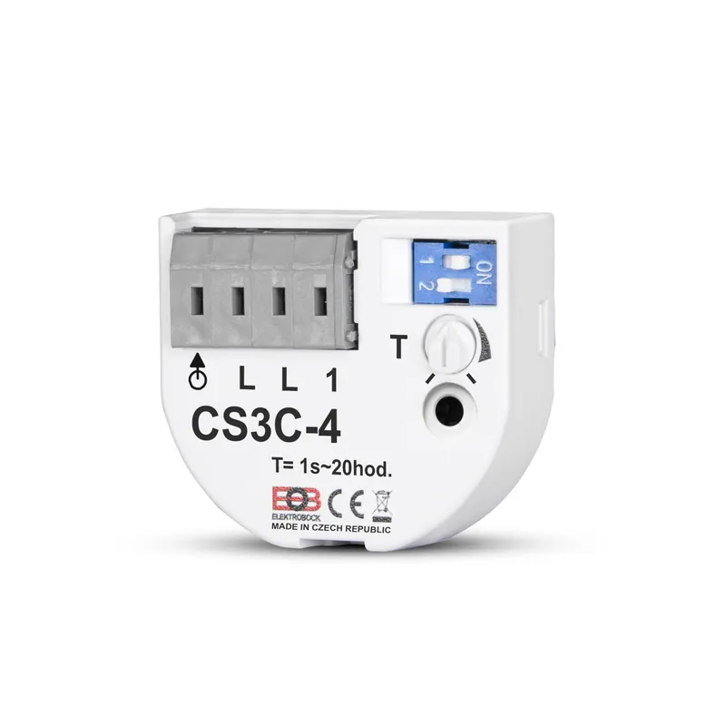 ELEKTROBOCK 0139 CS3C-4 časový spínač s bezšroubovou svorkou, spíná LED zdroje Horká Nabídka