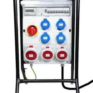 Speciální Cena ETI 004483430 EDS16S RCD 4/3 16/32/VYP B Staveništní rozváděč, s 3f chráničem, s vypínačem, zásuvky: 4x230V, CEE 2x16A 5p, 1x32A 5p, jističe: 2xB16/1, 2xB16/3, 1xB32/3, IP66,63A