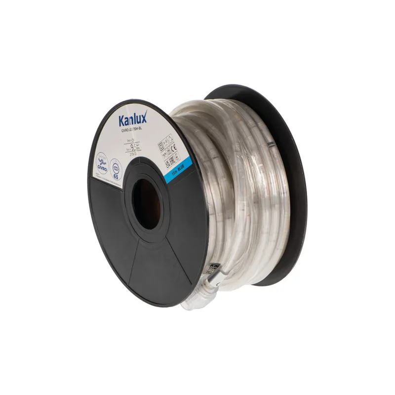 Cenově Výhodný KANLUX 38587 GIVRO LED 15M-BL Světelný had LED 1m = 9,5lm 1m=2W 210V/DC UV stabilní IP65 modrá ( bal=15m)