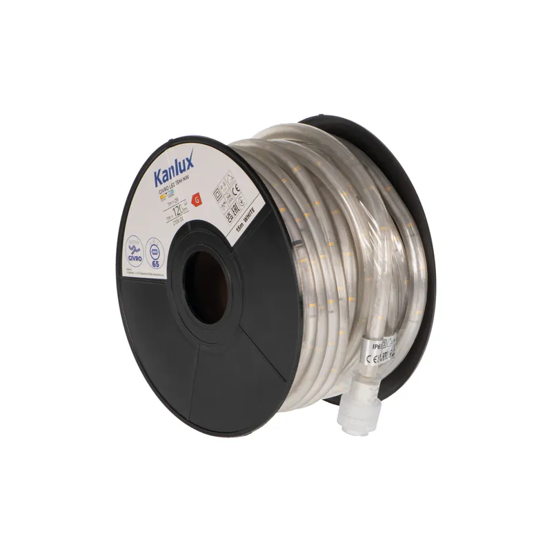 KANLUX 38575 GIVRO LED 15M-NW Světelný had LED 1m = 120lm 1m=2W 210V/DC UV stabilní IP65 neutrální bílá (bal=15m) Sleva