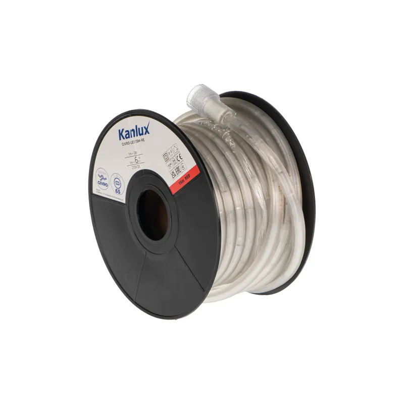 Top Prodej KANLUX 38581 GIVRO LED 15M-RE Světelný had LED 1m = 6lm 1m=2W 210V/DC UV stabilní IP65 červená (bal=15m)