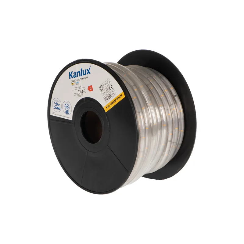 KANLUX 38572 GIVRO LED 15M-WW Světelný had LED 1m = 110lm 1m=2W 210V/DC UV stabilní IP65 teplá bílá (bal=15m) Must-Have
