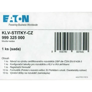 EATON 999325000 KLV-STITKY-CZ Návod na výrobu certifikovaných rozváděčů DBP CZ (sada=10ks) Nízká Cena