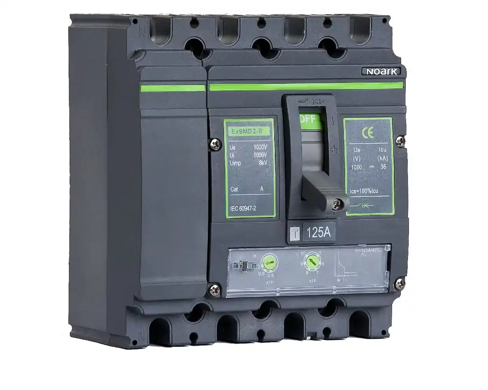 Garance Vrácení Peněz NOARK 112688 Ex9MD3B TM 400 4P4T EU DC MCCB, termomagnetický typ, velikost M3, Icu=Ics=25kA, Icn=400A, 4P4T