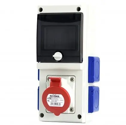 SCAME 632.1WW-011 Zásuvková rozvodnice 1x400V 16A/5p, 4x230VAC, jištění 1x C16/3, 1x B16/1 Vrácení Zdarma