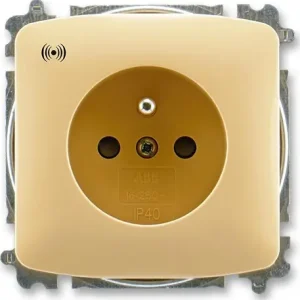 Poslední Šance ABB 6689A-A06357 D, TANGO Zásuvka s přepěťovou ochranou, s clonkami, s akustickou signalizací poruchy (typ 6619); béžová