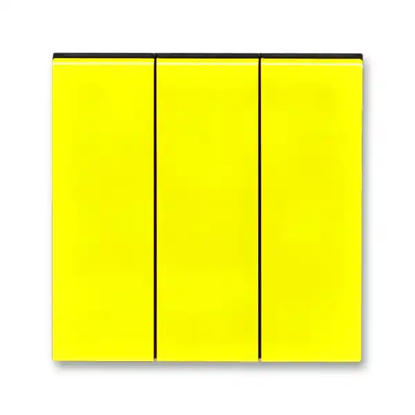 ABB 3559H-A00666 64, LEVIT Kryt spínače trojnásobného; žlutá/kouřová černá Časově Omezené