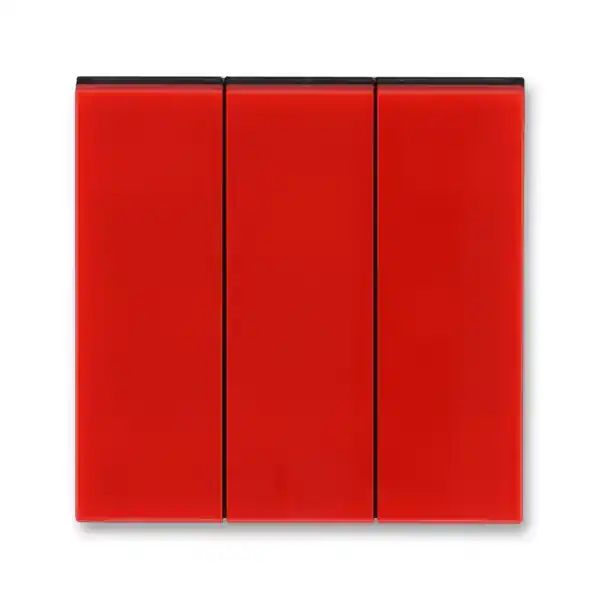 ABB 3559H-A00666 65, LEVIT Kryt spínače trojnásobného; červená/kouř. černá Finální Výprodej