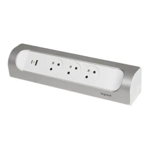 Akční Cena LEGRAND 049409 Zásuvkový blok 3x2P+T 230V / nabíječka USB A+C hliník