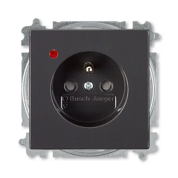 ABB 6699B-A0635781, FUTURE Zásuvka s přepěťovou ochranou, s clonkami, s optickou signalizací poruchy (typ 6619); antracitová Nejprodávanější