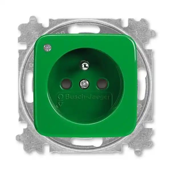 Oblíbený ABB 6689B-A06357 Z Zásuvka jednonásobná s clonkami, se signalizací provozního stavu (typ 6619); zelená