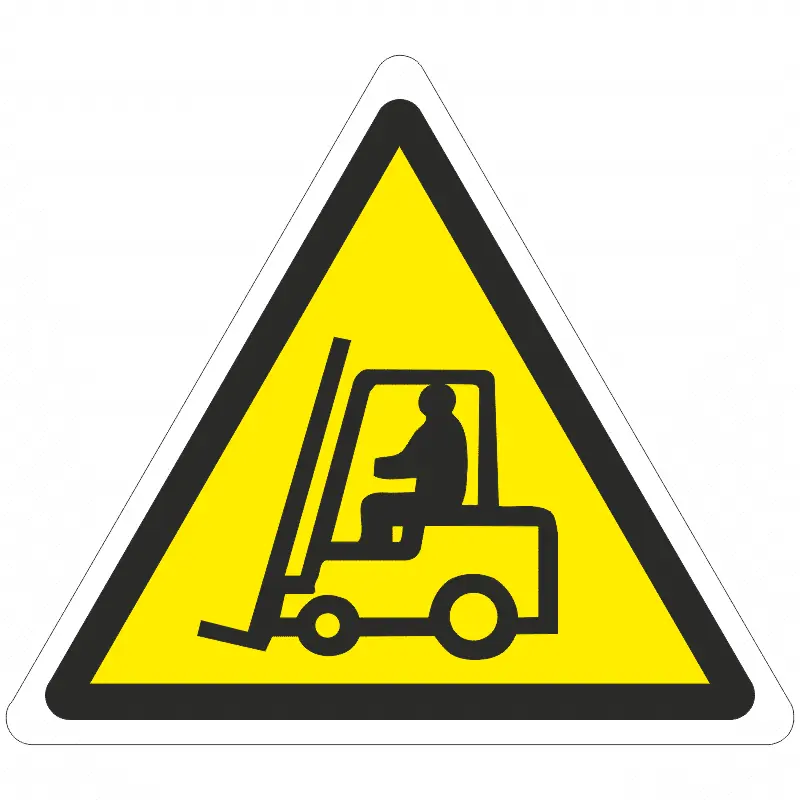 STRO.M ZVS25-04-01 Nebezpečí střetu s vozíkem, symbol 20x20 cm (samolepka) Výhodná Nabídka