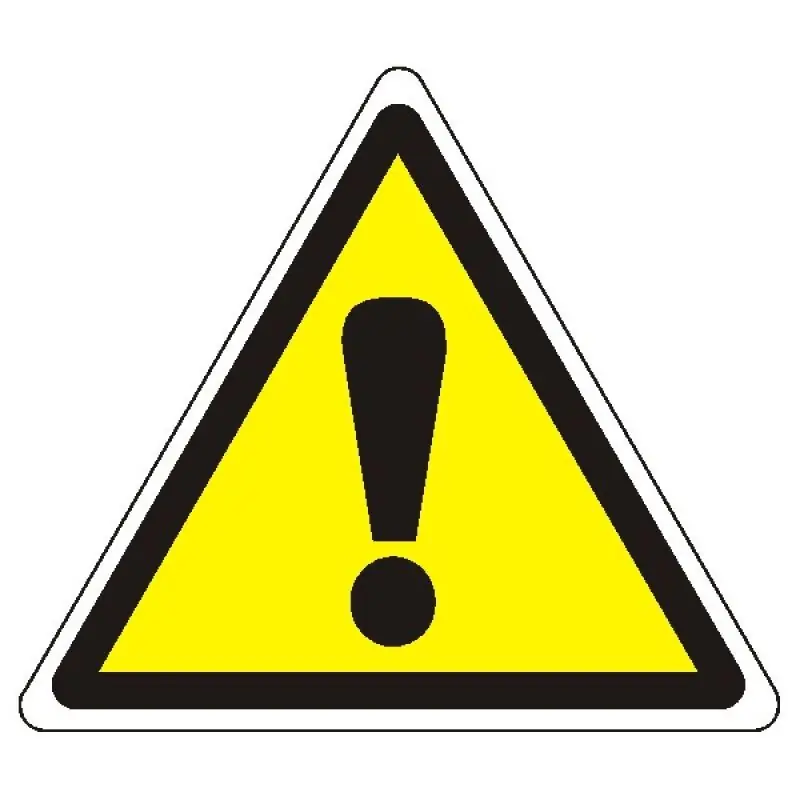 STRO.M ZVS09-04-05 Výstraha riziko nebezpečí, symbol 10x10 cm (samolepka) Autentický