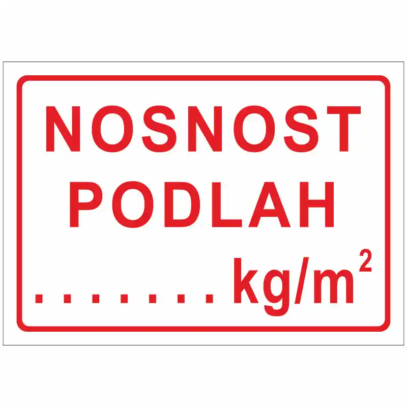 Tovární Cena STRO.M DP01A-16-03 Nosnost podlah ………kg/m2 A4 (plast)