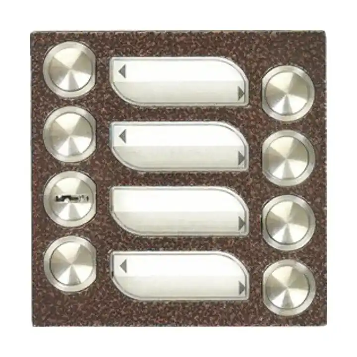 Exkluzivní TESLA 4FN 230 87.1 Modul tlačítkový KARAT 4+n 7tlačítek se zámkem  (antika měděná)