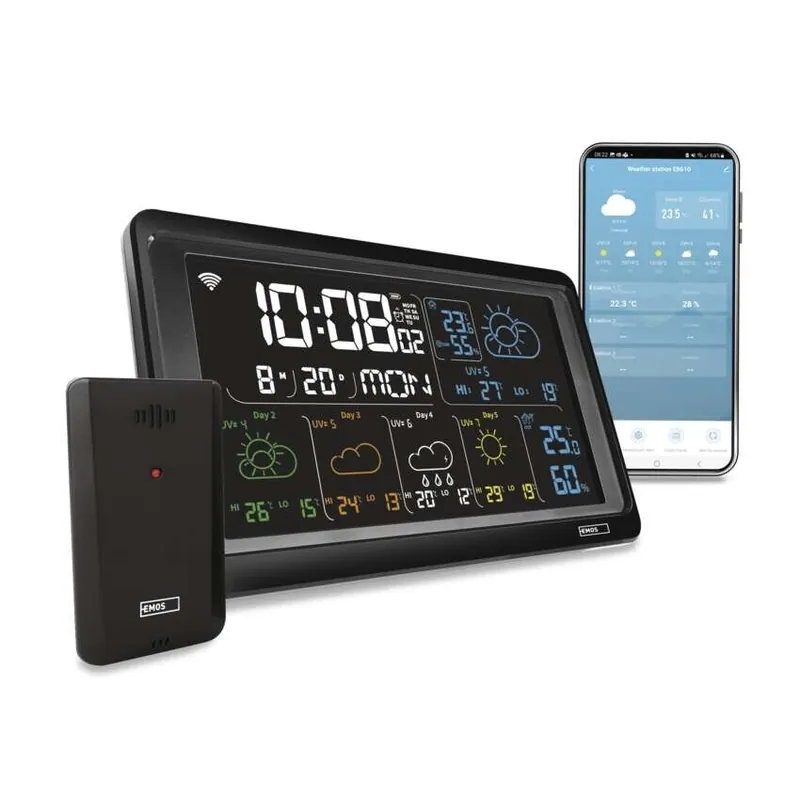 EMOS E8610 GoSmart Bezdrátová meteostanice s WiFi, černá Nová Kolekce