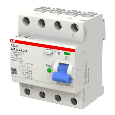ABB ELSYNN F204 B-63/0,03 Proudový chránič 4-pól, 63A, 10kA *2CSF204568R1630 Exkluzivní