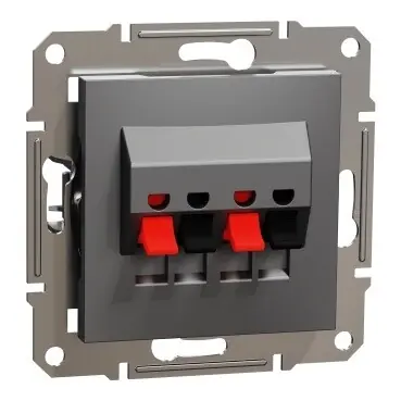 SCHNEIDER EPH5700171 ASFORA Zásuvka dvojitá reproduktorová, antracit Poslední Šance