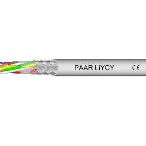 Značkový PAAR-LiYCY 2x2x0,34 Flexibilní stíněný kabel, barevné značení žil DIN 47100, EMC *0221135