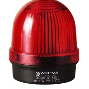 Výprodej WERMA 20010000 Pevné signalizační světlo B15d IP65 červená