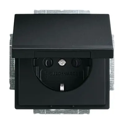 ABB 20 EUK-885 Socket insert Protective Contact (SCHUKO) with Hinged Lid black matt - 63x63 *2CKA002018A1495 Dokud Zásoby Vydrží