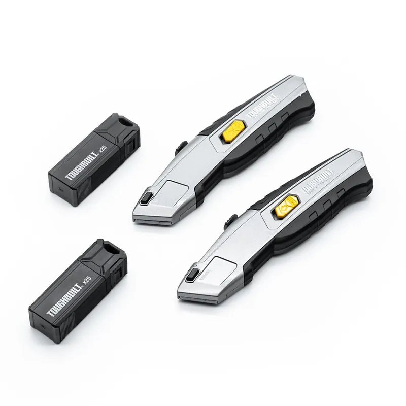 Akční Nabídka Automatický vysouvací nůž TOUGHBUILT TB-H4S2-20 - set 2 nožů s náhradními břity