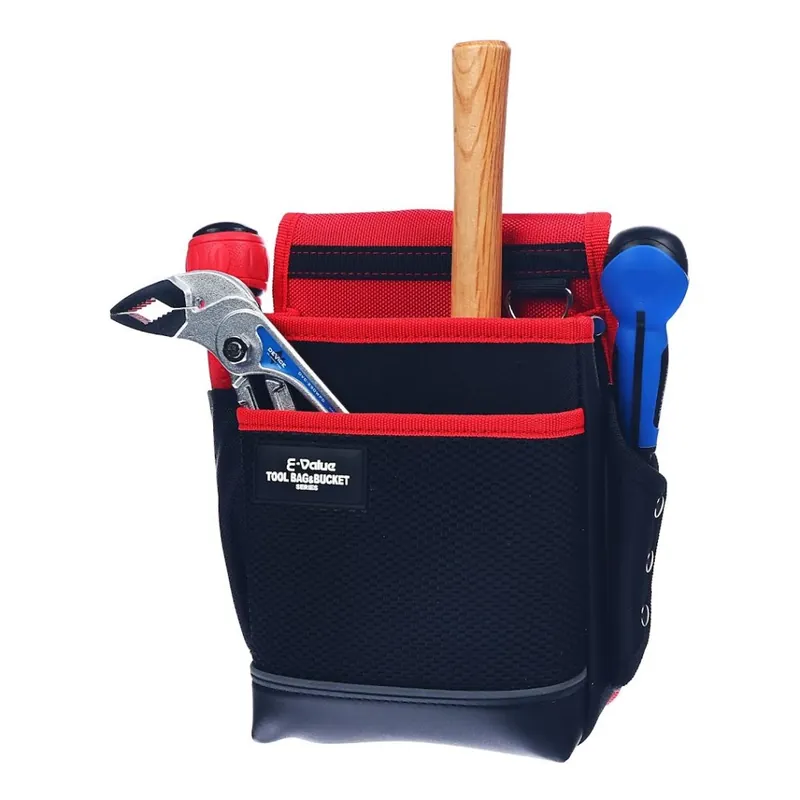 Akční Cena Bederní brašna na nářadí se 2 úrovněmi - červené E-VALUE - EDK-1D RD