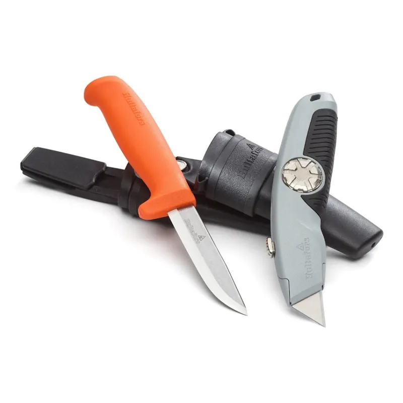 Velkoobchod HULTAFORS HVK řemeslnický nůž a URA univerzální nůž v dvojitém pouzdře