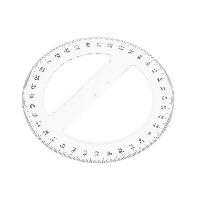 Japonský kruhový úhloměr SHINWA z čirého akrylátu 360° - průměr 150 mm Nejprodávanější