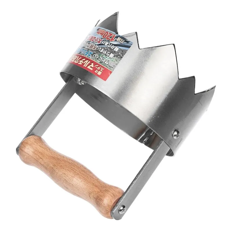 Časově Omezené Nerezový děrovač zemědělské fólie SAFETY-3 a přesazovač rostlin - 120 mm