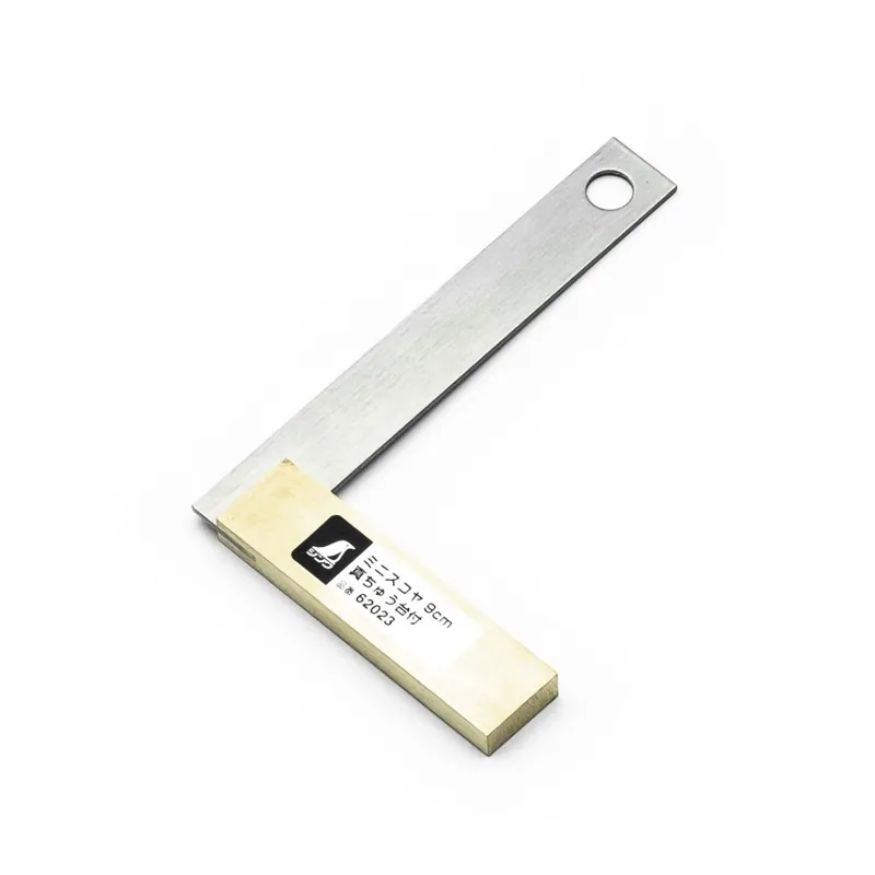 Dokud Zásoby Vydrží Nerezový mini úhelník SHINWA s robustní mosaznou základnou - 90 mm