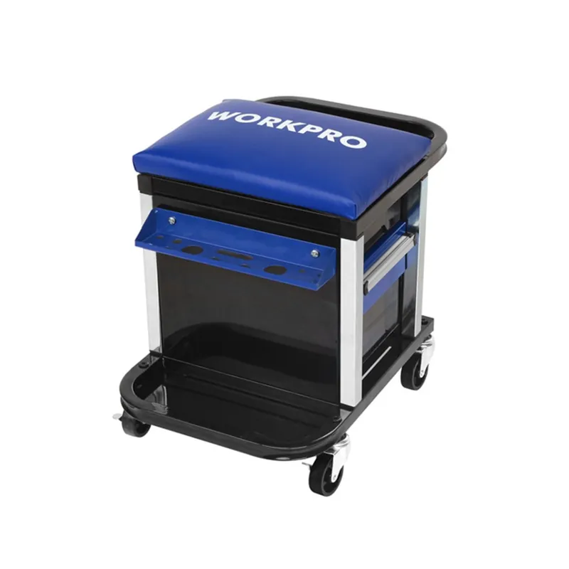 Pojízdná stolička WORKPRO s boxem na nářadí s vinylovým sedátkem Hromadná Objednávka