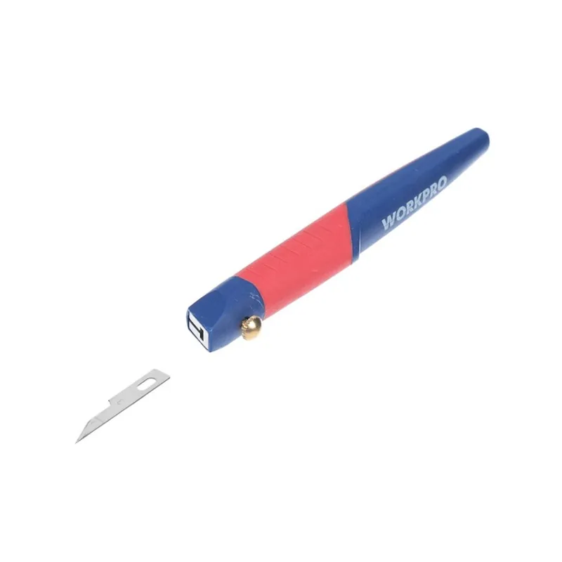 Pracovní skalpel s náhradními břity v sadě WORKPRO - 14ks - WP219005 Koupit Online