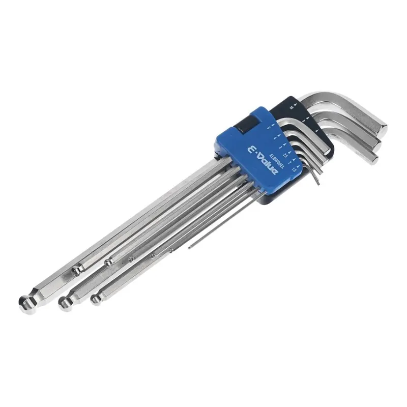 Cenová Bomba Sada extra dlouhých imbusových klíčů s bondhus koncem E-VALUE - 9 ks