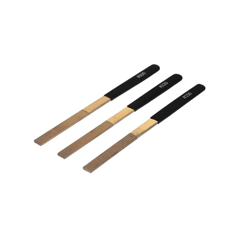 Finální Výprodej Sada plochých pilníků s diamantovým povlakem TiN E-VALUE - zrnitost#150/320/600