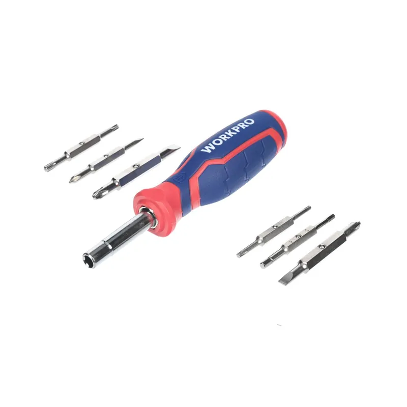 Sada oboustranných bitů se šroubovákem 15v1 WORKPRO - WP221306 Ruční Výroba