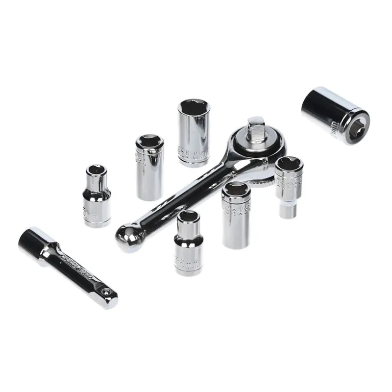 Univerzální sada nástrčných hlavic s ráčnou E-VALUE s upínáním 6,35 mm - ETS-209 Vysoce Kvalitní