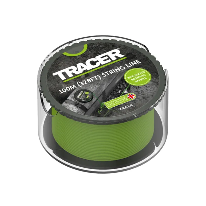 Značkový Zednická šňůra TRACER String Line 100 m - zelená - ASLG100