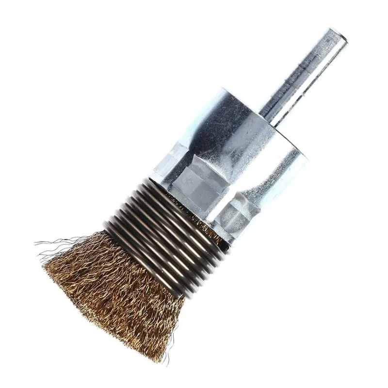 Trendový Mosazný drátěný kartáč s válcovou stopkou 6 mm SK11 - 25 mm