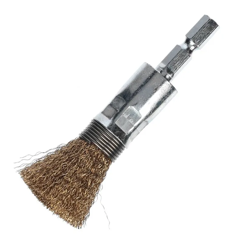 Garance Vrácení Peněz Mosazný kartáč s šestihrannou stopkou 6,35 mm SK11 - 15 mm