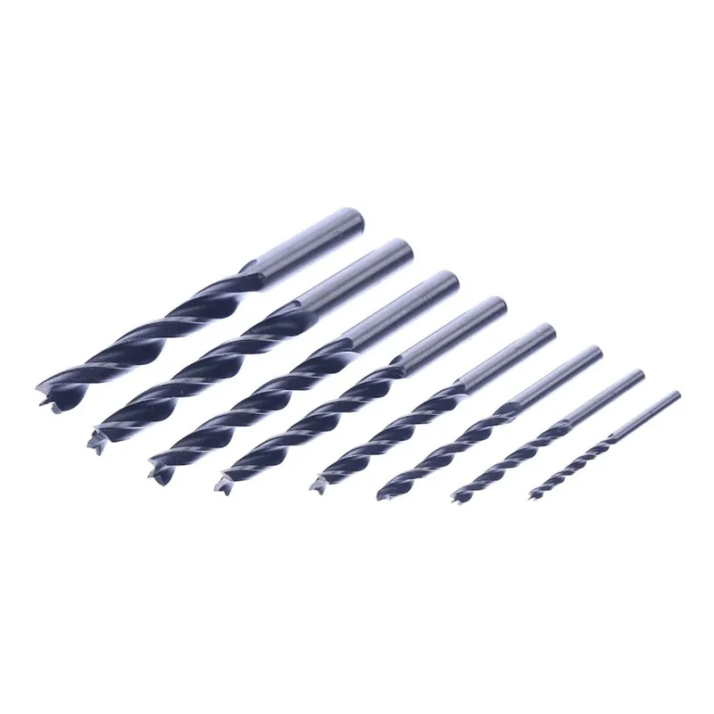 Časově Omezené Sada vrtáků do dřeva s válcovou stopkou E-VALUE - 8 ks - 3-10 mm